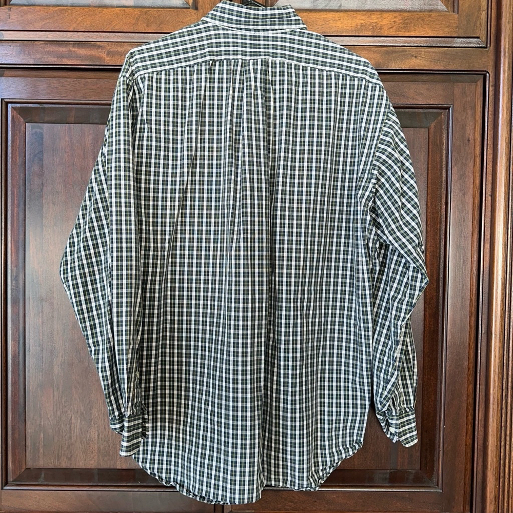 Green Ralph Lauren Mens Size L Navy Plaid Blake Cotton Long Sleeve Button Down - Picture 10 of 12